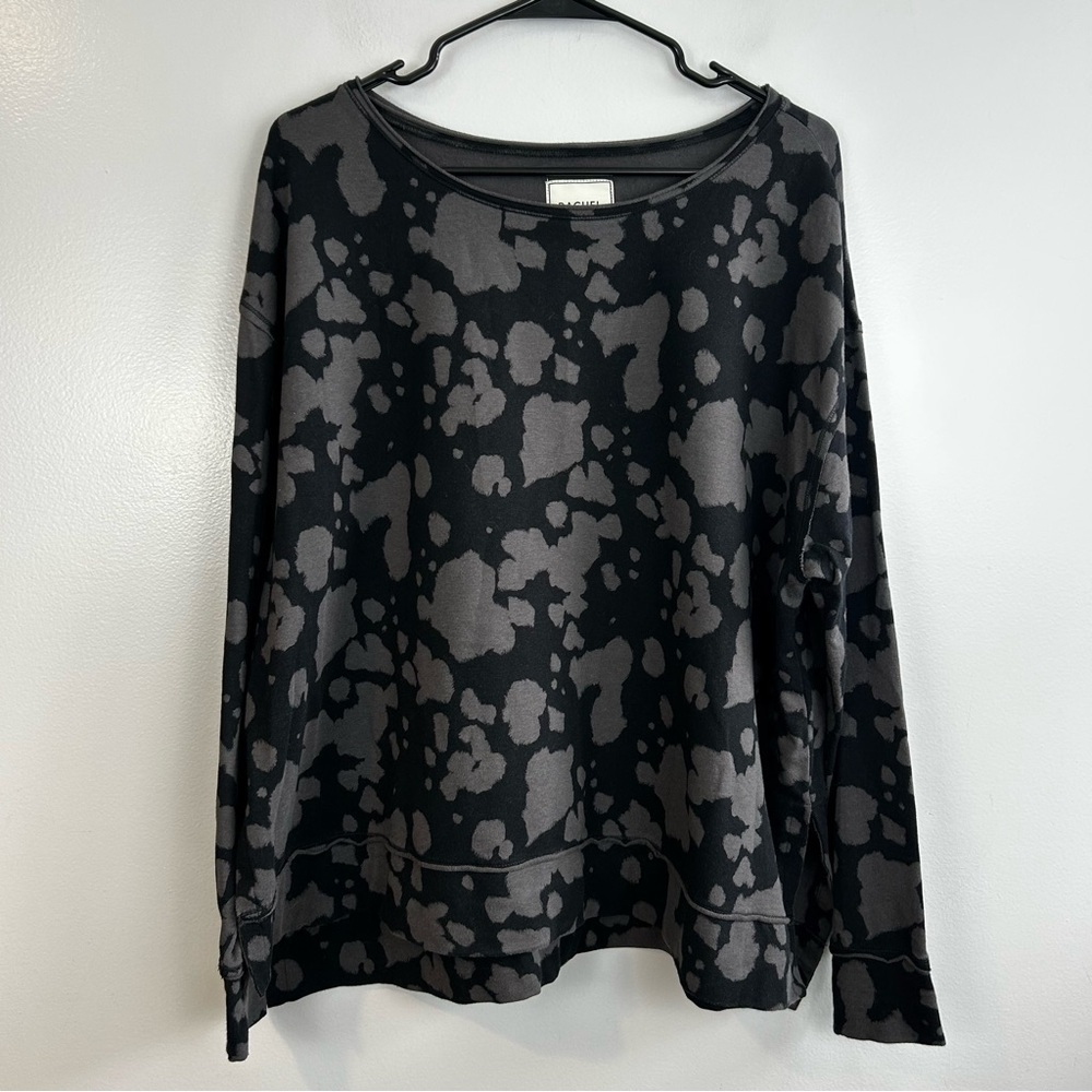 Rachel Hollis Black/Grey Made for More Acid/Stonewash Crewneck Sweatshirt Medium